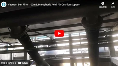 Filtre de ceinture sous vide 100m2, acide phosphorique, support de coussin d'air