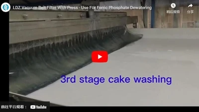 Filtre à bande sous vide LDZ avec presse-utilisation pour la déshydratation du phosphate ferrique